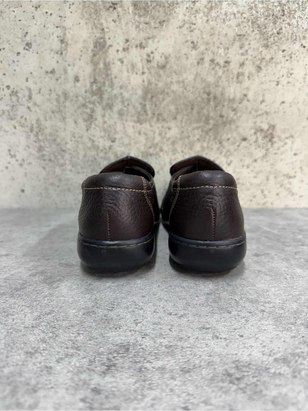 Clarks Ashland Cove Brown Leather Comfort Slip On Shoes Womens 6.5 - Picture 6 of 10